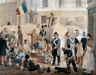 Revolution i 1848: Barricade de la rue Coquenard (25. februar
