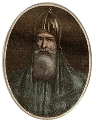 Riourik (Riurik, Rurik Rouri), væringisk fyrste fra det 9. århundrede - Portræt af Rurik, en væringisk høvding og grundlægger af Kijevriget (ca. 830-ca. 879) - Nyt nationalt encyklopædi ved Maurice La Charest - 1870