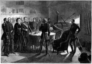 Risorgimento - Ekspeditionen af de tusinde eller røde skjorter af Giuseppe Garibaldi (1807-1887) - Belejringen af Gaete, Italien