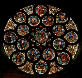 Rose vindue, der forestiller den nye pagt, ca. 1235
