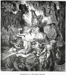 Ofring til hedenske guddomme, ca. 1890