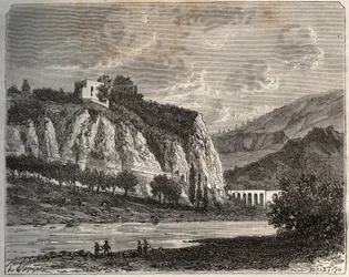 Saint-Paul-en-Cornillon (Saint Paul en Cornillon) - Loire, i Rhone-Alpes-regionen - indgravering i "La France illustrée: geografi, historie, statistisk administration" af V.-A. Malt brun. 1884