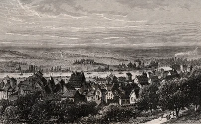 Sarreguemines - Moselle - indgravering i "La France illustrée: geografi, historie, statistisk administration" af V.A. Malt-Brown. 1884