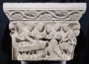 Scener fra Johannes Døberens død, relief fra en hovedstad