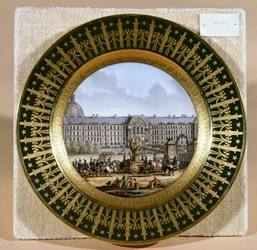 Sevres-plade, der viser ankomsten af Frederik II