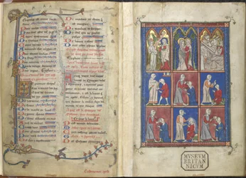 Sloane 1977, f.2 The Chirurgia: bibelske og medicinske scener