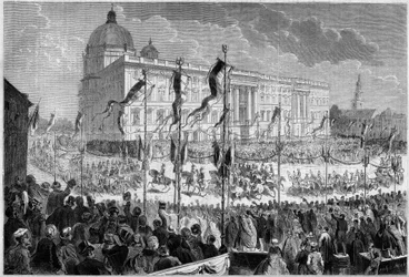 Højtidelig indtog af Vilhelm I (1797-1888), konge af Preussen, til Berlin, 22. oktober
