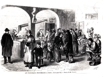 Suppekøkken i Paris, ca. 1860