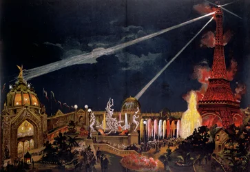 Souvenir fra illuminationerne i Paris til minde om 100-året for Den Franske Revolution under verdensudstillingen i 1889