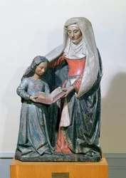 St. Anne og Jomfruen, 1500-30 (polykromt træ)