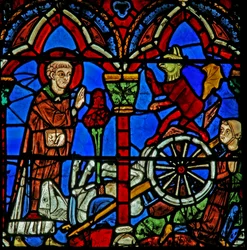 St Cheron-vindue: helbreder en vognmand såret i en ulykke (w15)