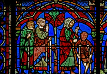 St Cheron vindue: den syge ved hans grav (w15)