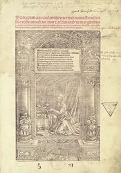 St. Hieronymus i hans Studiolo, titelblad til en bibel, trykt af J. Marion, Lyon, 1521