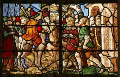 St. Julien de Brioude arresteret foran et kloster