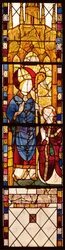 St. Nicholas med en donor, fra Saint Nicolas Chapel, Norman School, 1370