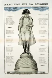Statue af Napoleon I Bonaparte (1769-1821) på Vendome-søjlen i Paris. Billede af Epinal