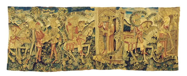 Strasbourg mytologisk gobelinfragment, ca. 1470-90