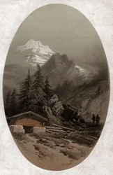 De schweiziske alper. (gravering omkring 1890)