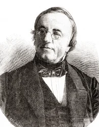 Schweizisk fysiker Auguste Arthur de la Rive, fra Les Merveilles de la Science, pub.1870.