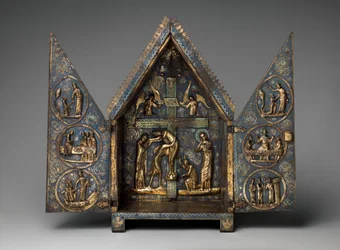 Tabernacle of Cherves, ca. 1220-30 (kobber og champleve-emalje)