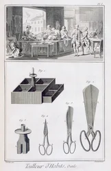 Skrædder, fra Encyclopedie des Sciences et Metiers af Denis Diderot (1713-84) udgivet ca. 1770