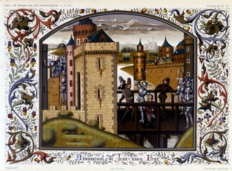 Tanguy du Châtel myrder Johan den Frygtløse ved broen i Montereau
