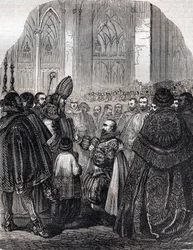 Afsættelsen af Henrik IV, konge af Frankrig ved Saint Denis den 25. juli