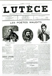 The Cursed Poets, forside af avisen Lutece, 1884