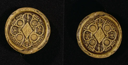 Jeanne de Penthievres våbensegl (1319-84) hertuginde af Bretagne og grevinde af Goello, 1369