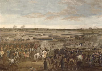 Slaget ved Leipzig, detalje af Napoleon i forgrunden, 18. oktober 1813 (se 203343)