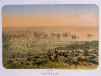 Slagmarken ved Alma efter sejren, 20. september 1854
