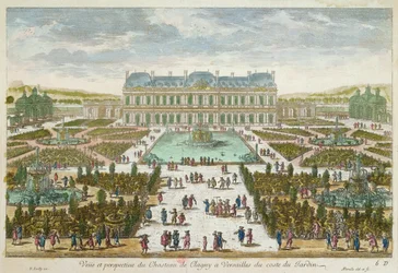 Slottet og haven i Clagny i Versailles