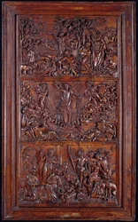 The Credo, Panel I: The Creation of the World, Transfiguration, Annunciation and Nativity, 1587 (træ) (se også 414037-9)