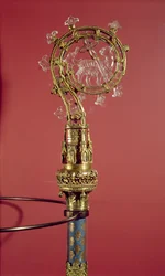 The Crozier of the Abbedses of the Cistercienser Convent Abbaye du Lys (forgyldt sølv og bjergkrystal)