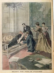 Felix Faures død (1841-99) fra Le Petit Journal, 26. februar 1899
