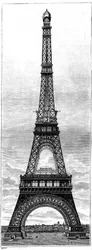 Eiffeltårnet, 300 meter højt tårn til verdensudstillingen 1889, i Paris, af ingeniøren og industrien Gustave Eiffel (1832-1923). Indgravering i "" La Nature. Revue des sciences et de ses applications aux arts et à l