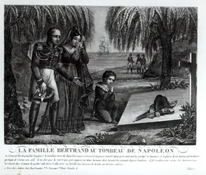 General Henri-Gratien Bertrands (1773-1844) familie ved Napoleon Bonapartes (1769-1821) grav, 1821