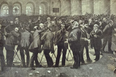 Den berømte Corbeille på Paris Bourse, ca. 1885