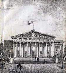 Deputerethuset - "Alphabet Picturesque des Monumens de Paris" ca. 1840 (gravering)