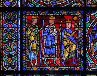 The Life of Christ window: The Adoration of Magi - (med næste panel) (w50)