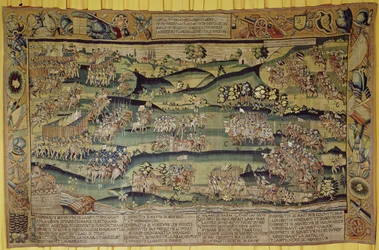 Mødet mellem de to hære i slaget ved Jarnac, 13. marts 1569