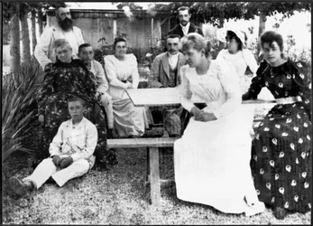 Monet- og Hoschede-familierne, ca. 1880