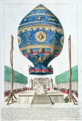 Montgolfier Brothers balloneksperiment på Chateau de la Muette, 21. november, 1783