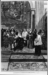 Mother Superior er uddrevet af Barre, illustration til Louduns besatte i Les Mysteres de la Science af Louis Figuier, 1886