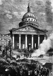 Paris Panthéon som hovedkvarter for Pariserkommunen, slutningen af det 19