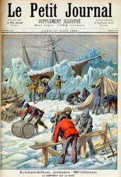 The Polar Expedition of Walter Wellman (1858-1934) (Nordpolen, Arktis) Forside af avisen "Le Petit Journal" 27/08/1894 (gravering)