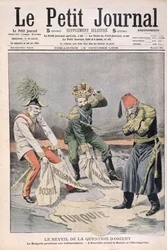 The Resurgence of the matter of orientalske lande og Balkan, forsideillustration fra Le Petit Journal, 18. oktober 1908 (farvestik)