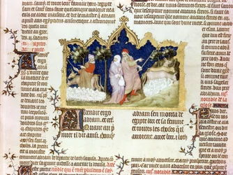Adskillelsen af Abraham og Lot, fra The Bible of Jean de Sy, c.1355