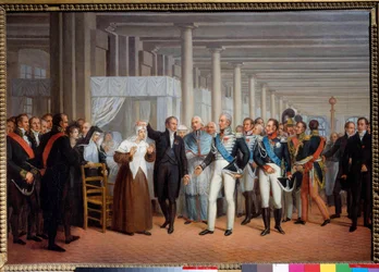 Anatomen og kirurgen baron Guillaume Dupuytren (1777-1835) på Hotel Dieu præsenterer en øjenoperé til King Charles X-maleri, fransk skole 1800-tallet, 375 x 540 cm Paris, karnevalsmuseum