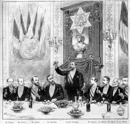Banketten tilbudt af League of Patriotes til General Boulanger den 25. november
